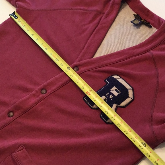 RL Rugby Cardigan Reversible Varsity Letterman Cotton‎ Sweatshirt Jacket - Picture 10 of 15
